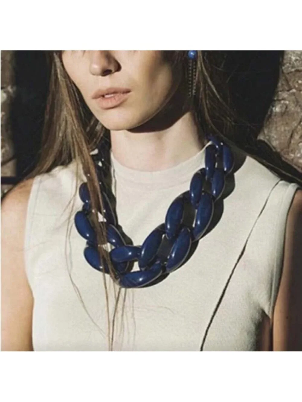 New! Blush Chunky Chain Link Necklace NWOT (1072)